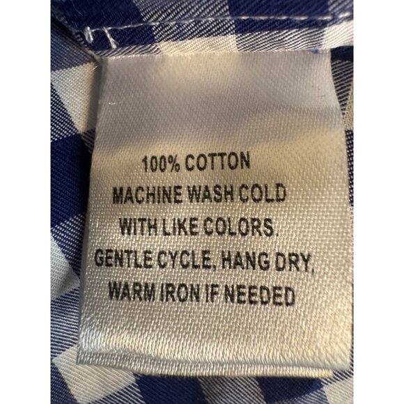 2/$30 NWOT Untuckit Women's 10 Blue & White Checkered Button-Down Shirt - Picture 13 of 14
